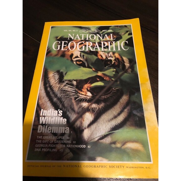 National Geographic Magazine May 1992 India's Wildlife Great Eclipse DNA Georgia - Picture 1 of 1